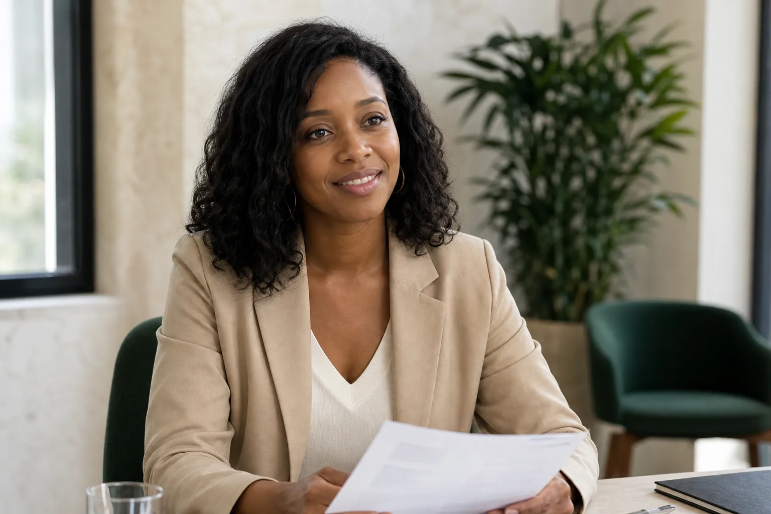 Responsable du recrutement attentive pendant un entretien